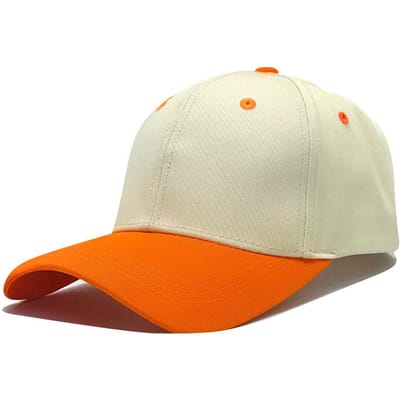 Eenvoudige Contrasterende Baseballpet Modieuze Splicing Contrasterende Kleur Heren en Dames Gebogen Klep Zonbescherming Baseballpet (56-58cm) beige