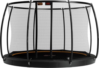 Avyna Trampoline FlatLevel Ø365 met veiligheidsnet | Zwart