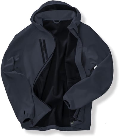 Result 3-Layer Recycled Printable Hooded Casual Unisex Softshell Jacket RT909 - Navy/Navy - XXL