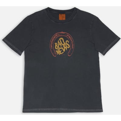 Nudie Jeans Joni Bad News T-shirt Size: XS | T-Shirts Outlet | Dames | Zwart