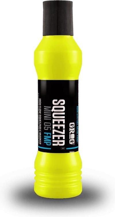 Grog Squeezer FMP Mini Verfstift - Schrijfbreedte 5 mm - Geel - Permanente Stift - Flash Yellow