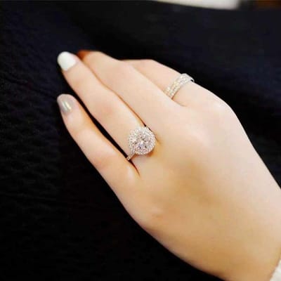 Massief S925 Sterling Zilver Natuurlijke Vs2 Diamant Ring Anillos Bague Topaas Edelsteen Voor Vrouwen Bruiloft Zilver 925 Sieraden Ring Meisjes 6 roze