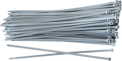 Kortpack - Kabelbinders/ Tyraps - 200mm lang x 4.8mm breed - Grijs - 1000 stuks - Treksterkte: 22.2kg - Bundeldiameter: 50mm - (099.0417)