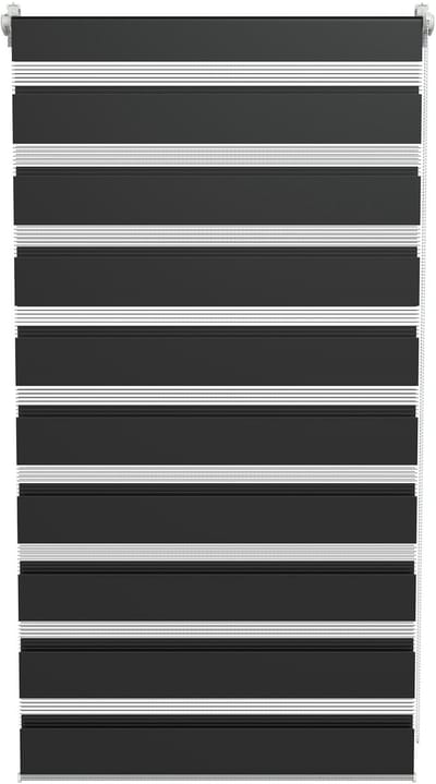 ACXIN Zebra Rollo Klemmfix - Zonder Boren - Lichtdoorlatend en Verduisterend - 70x120cm Zwart
