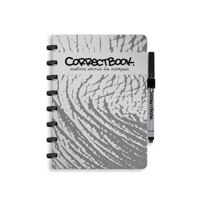 Correctbook A5 Uitwisbaar Notitieboek – Clever Elephant – Gelinieerd – Herbruikbaar schrift – Inclusief pen & wisdoekje – Aanvulbaar met extra pagina’s
