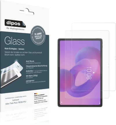 dipos – 2x Matte Pantserfolie geschikt voor Lenovo Idea Tab Plus TB361FU | 9H Screenprotector