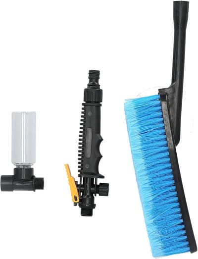 Hogedruk Auto Wasborstel met Slangverbinding en Zeepdispenser voor Auto, Truck, SUV en Boot