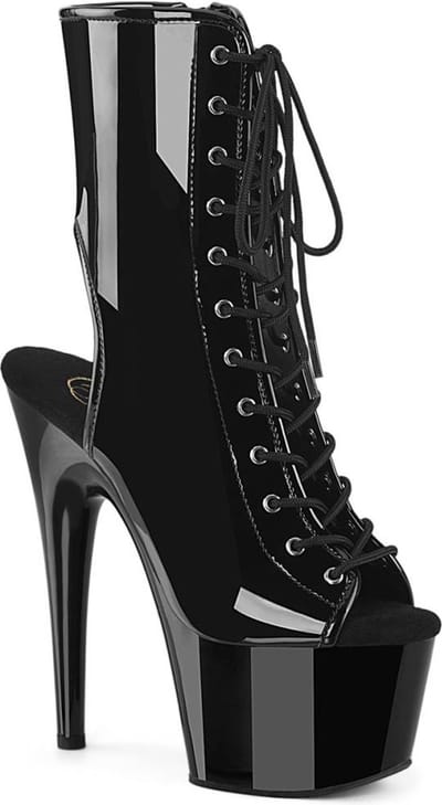 Pleaser - ADORE-1016 Plateau Laarzen, Paaldans schoenen - US 5 - 35 Shoes - Zwart