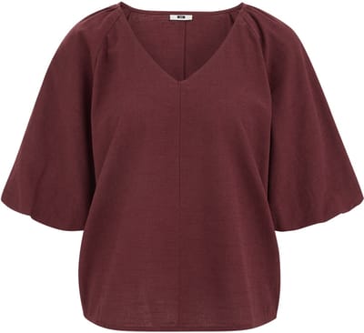 WE Fashion Dames top met ballonmouwen