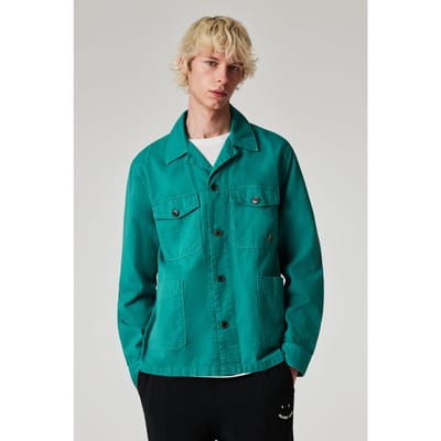 Paul Smith Mens Ls Casual Fit Shirt Jkt Bs Zeb Petrol Green Maat: S | Casual Overhemden Outlet | Heren | Blauw