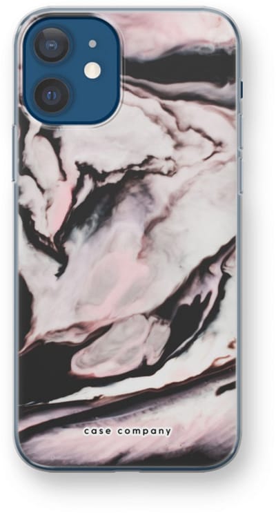 Case Company® - Hoesje geschikt voor iPhone 12 mini hoesje - Roze stroom - Soft Cover Telefoonhoesje - Bescherming aan alle Kanten en Schermrand