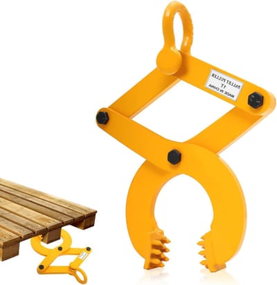 Pallettrekker - Palletklem - Pallets Verplaatsen - Schaarontwerp - 1 Ton Capaciteit - Felgeel