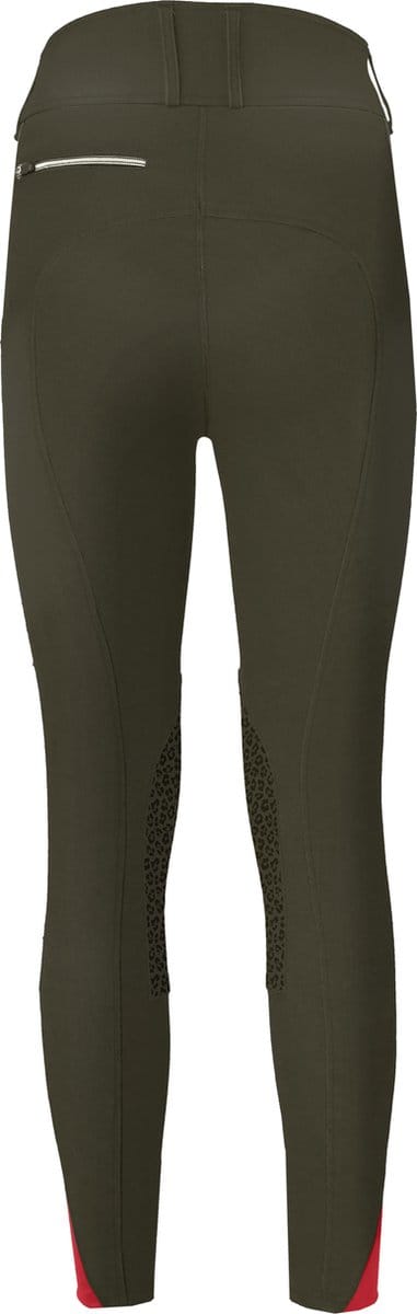 PK International - Hardwell - Rijbroek - Knee Grip - Technische stof - Steekzakken - een ritszak - Forest Night - Groen - XS/34