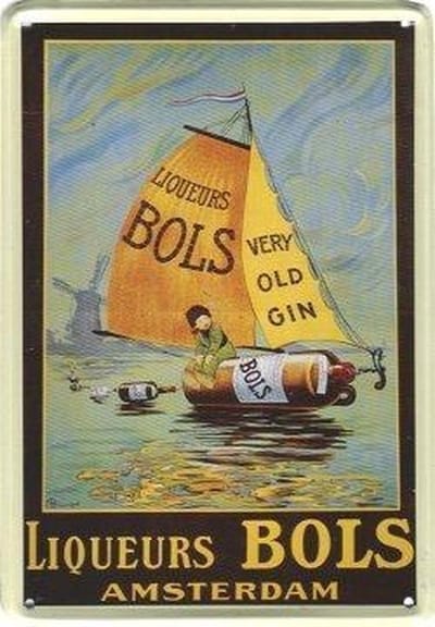 Blikken reclamebord - Bols likeur(15x10 cm)