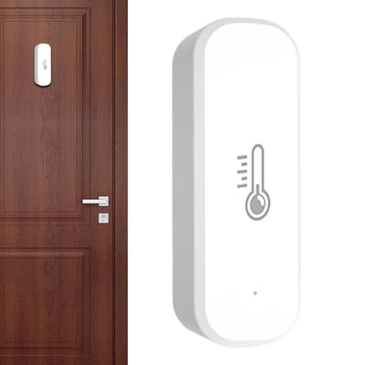 Vochtigheidsmonitor - Luchtkwaliteit Sensor - Binnenklimaat Bewaken - Wifi Connectiviteit - 7.5 x 3.7 x 2.5 cm - Wit