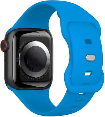 Bandje Geschikt voor Apple Watch 1, 2, 3, 4, 5, 6, 7, 8, 9, SE - 38/40/41 mm Bandje Siliconen Horloge Band Verstelbaar - Smartwatch Bandje Siliconen - Blauw