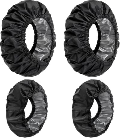 Dailygoods- Wielhoes Waterdicht - Kinderwagen Accessoires - Reservewielhoes - 4-delig - Zwart - Bescherming tegen vuil - Kinderwagenaccessoire