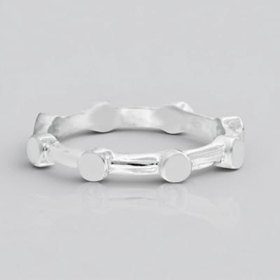 Cavill - Zilveren Ring Dames - 925 Sterling Zilver - Minimalistisch Golvend Design - Smalle en Elegante Sieraad - Licht en Modern