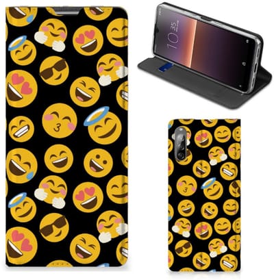 Sony Xperia L4 Hoesje met Magneet Emoji