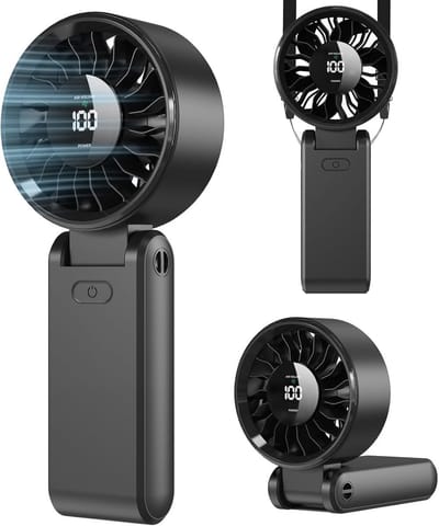 Solvix tafel ventilator geluidloos - Draagbare Handventilator - USB - 5000mAh Batterij - 20 Uur Accuduur - Voor Thuis, Kantoor en Reizen