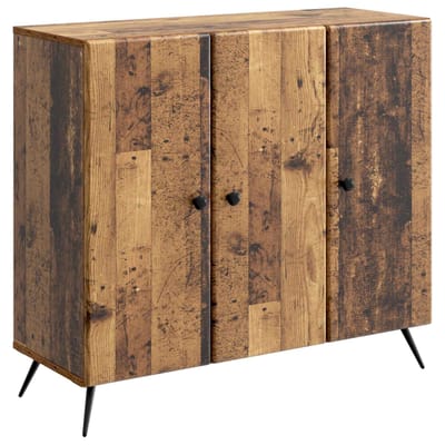 vidaXL - Dressoir - Oud - hout - 89 - x - 34,5 - x - 80 - cm - Bewerkt - hout