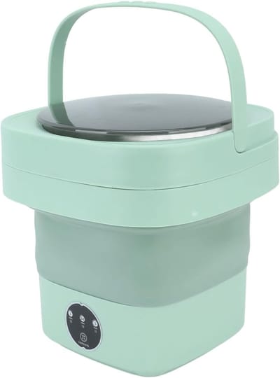 Vouwbare Mini Kleine Draagbare Wasmachine - 100-240V Volledige Appartement Automatische Kleine Ondergoed Vouwbare Wasmachine voor Studentenhuis (Groente)