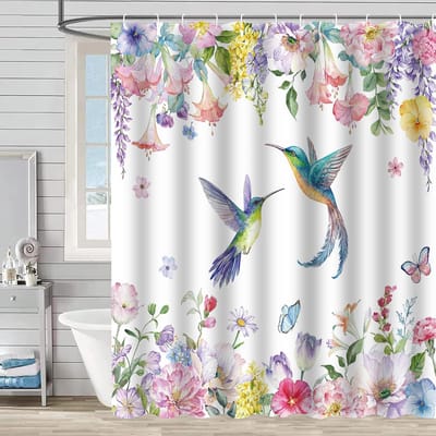 VHV - Douchegordijn - Douche gordijn - Douchegordijnen - Waterdicht douchegordijn - Wasbaar douchegordijn - Badkamergordijn - Douchegordijn badkamer - Voor badkamer douche bad - Voor thuis camper hotel - 180x180 cm - Stijl 31