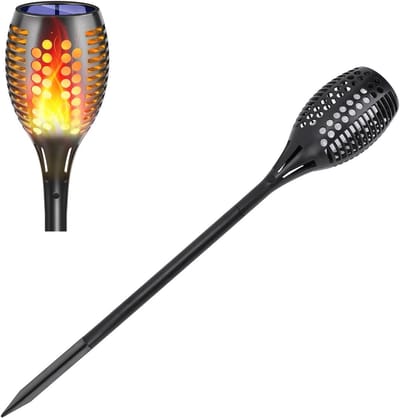 Zonne-energie Fakkel - Vlamlicht - Tuinfeest decoratie - 96 flikkerende LED's - 33 x 13 x 13 cm - Warm geel