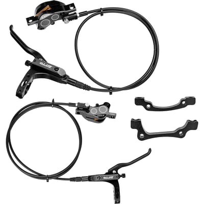 4-zuiger MTB hydraulische fiets schijfrem aluminium voor- en achterklauw fietsremmen voor racefiets zwart