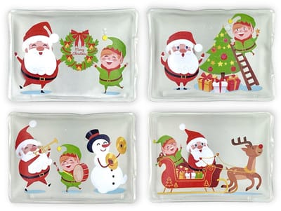 JHUBERS- Handwarmers Oplaadbaar - Herbruikbare Warmtezakjes - Warmtepads - Lichtgewicht - Set van 4 - Zachte Hoes van 100% Kunststof
