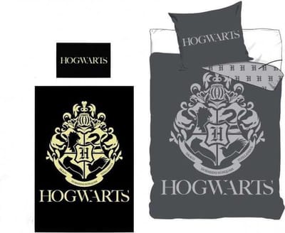 Harry Potter - Dekbedovertrek - 140x200Cm - Eenpersoons – Polyester - Glow in the Dark
