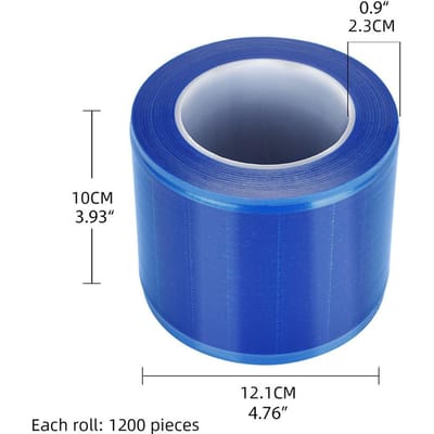 1200 Vel Barrière Film Rol Eenmalige Beschermende PE Film Barrière Tape Tattoo Accessoires blue