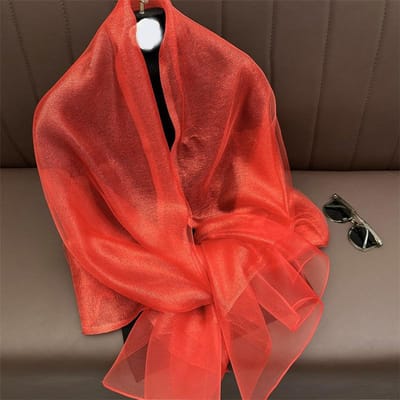 Écharpe en Laine de Soie Pour Femmes Foulards Uni Châles Wraps Pashmina Hijab Foulard Femme Stoles de Plage Bandana Poncho de Luxe 200x70cm brown