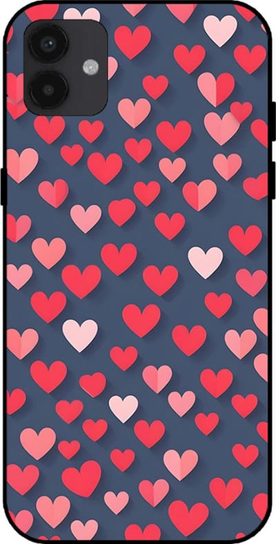 Smartphonica Telefoonhoesje Geschikt voor Samsung Galaxy A04 met Roze en Rode Hartjes Opdruk - TPU Backcover Case With Rosé and Red Heart Design geschikt voor Samsung Galaxy A04