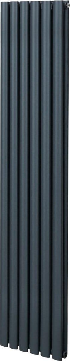 Ovale kolomradiator - grijs - 1800mm x 360mm - 6 kolommen