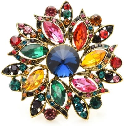 Broche Boetiek-Dames Broche-Bloemen Broche-Zelto-Sierspeld-Broche Dames-Broches-Gekleurde Bloem-Spelt Broche-Broche-Broche-Kleuren-Blauw-Groen_Rood_Roze-Geel-Broche Boetiek