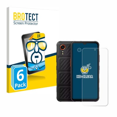 BROTECT - Screenprotector voor Samsung Galaxy XCover 7 Enterprise Edition (Voor+Camera) - Folie Beschermfolie transparant 6 Stuks