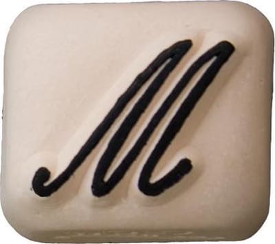 LaDot Tattoo Stempel Steen - S125M - Small - Letter M - Nep Tattoo - Black Tattoo - Kinderen en Volwassenen