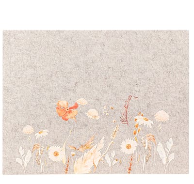 Vilten placemats met bloemenmotief – stijlvolle placemats voor natuurl