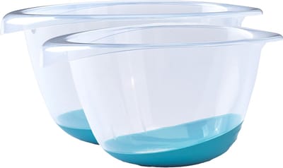 Whitefurze Beslagkommen set - 2x stuks - 2 liter en 3,5 liter - blauw