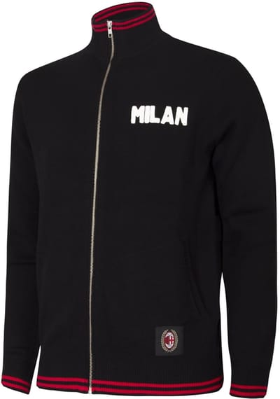 COPA - AC Milan 1960 Retro Voetbalvest - Geborduurd - Heren - Zwart - S