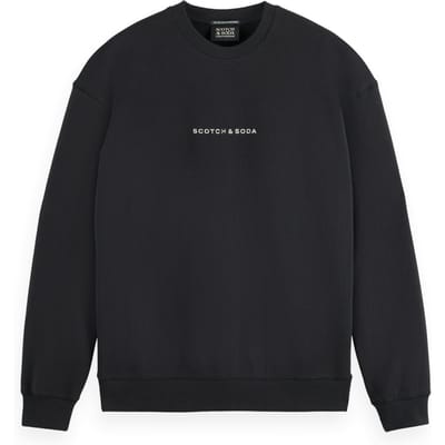Scotch & Soda Core - Logo Front Chest Sweatshirt Black Größe: M | Pullover Outlet | Herren | Schwarz