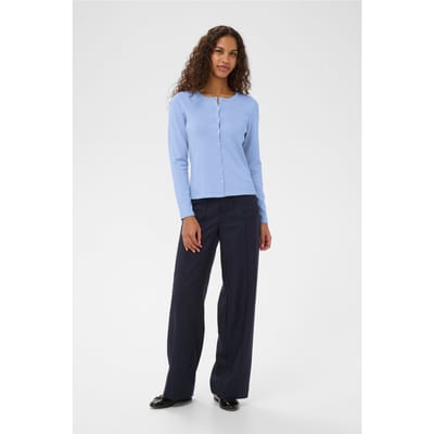Saint Tropez A8661, MilaSZ R-Neck Cardigan Dames Trui - Kentucky Blue