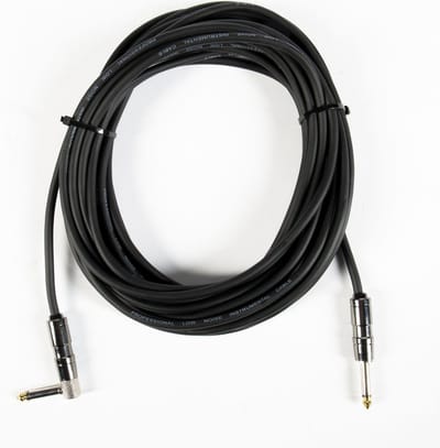 MUSIC STORE Instrument Cable Original 90° 10m (Black) - Instrumentenkabel