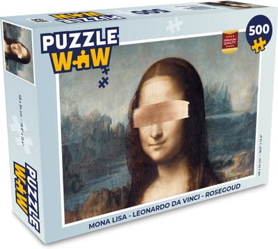 Puzzel Mona Lisa - Leonardo da Vinci - Rosegoud - Legpuzzel - Puzzel 500 stukjes