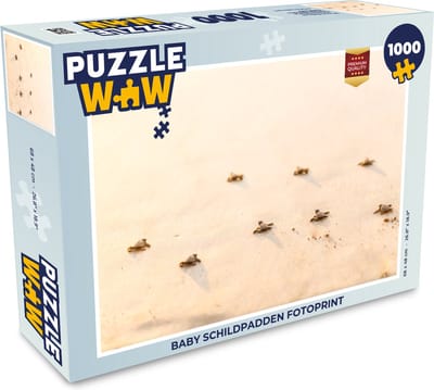 Puzzel Baby schildpadden fotoprint - Legpuzzel - Puzzel 1000 stukjes volwassenen