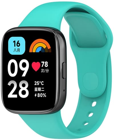 Siliconen bandje - geschikt voor Xiaomi Redmi Watch 3 Lite / Watch 3 Active - mintgroen