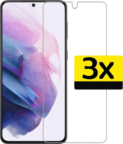 Screenprotector - Geschikt voor Samsung Galaxy S21 - 3 Stuks - Extra Sterk - Beschermglas - Gehard Glas - Tempered Glass - Screen Protector