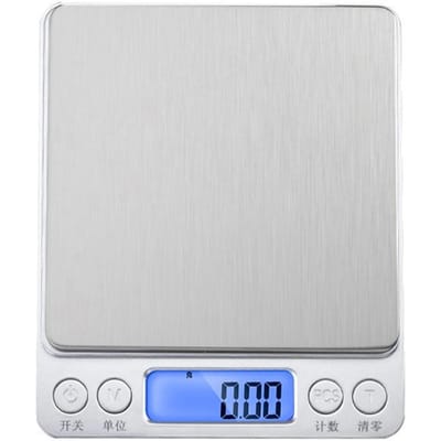 Keuken Elektronische Weegschaal 0.1g Hoge Nauwkeurigheid Mini Draagbaar LCD Display Digitale Voedselweegschaal voor gray
