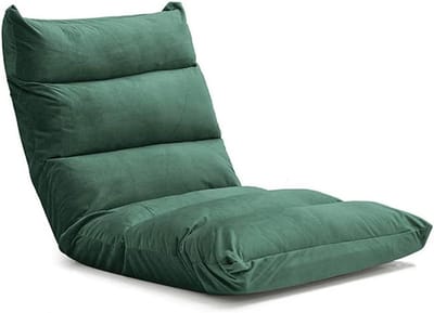 Vloer Fauteuil - Zitkussen - Ontspannen Lezen - Verstelbare Rugleuning - 52x55x55 CM - Groen